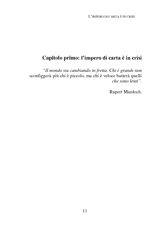 Anteprima della tesi: Oltre la crisi della carta stampata: analisi e strategie , Pagina 5