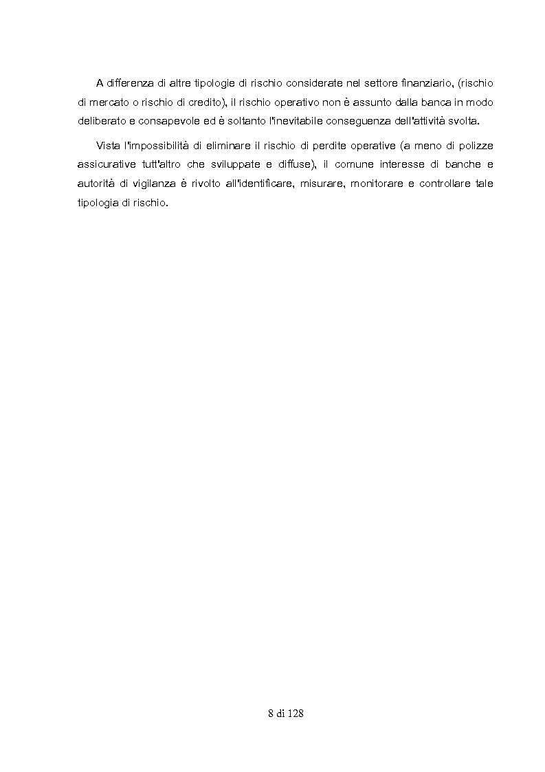 Anteprima della tesi: Il rischio operativo: l'utilizzo delle reti neurali per la previsione del rischio di frode, Pagina 6