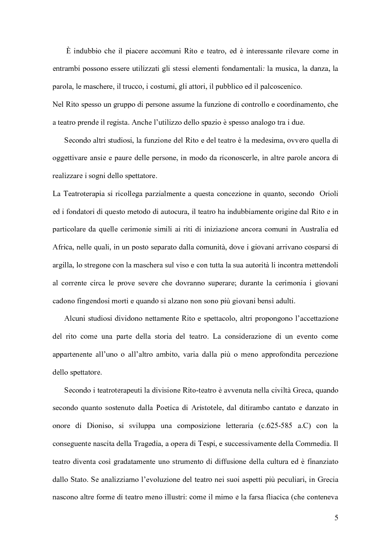 Anteprima della tesi: Teatroterapia: una prospettiva diversa per il teatro secondo Walter Orioli, Pagina 5