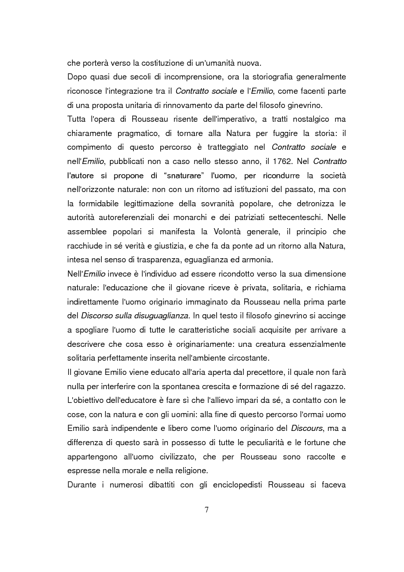 Anteprima della tesi: "Tutti i mali sono colpa vostra", politica ed educazione nel progetto di Rousseau, Pagina 4