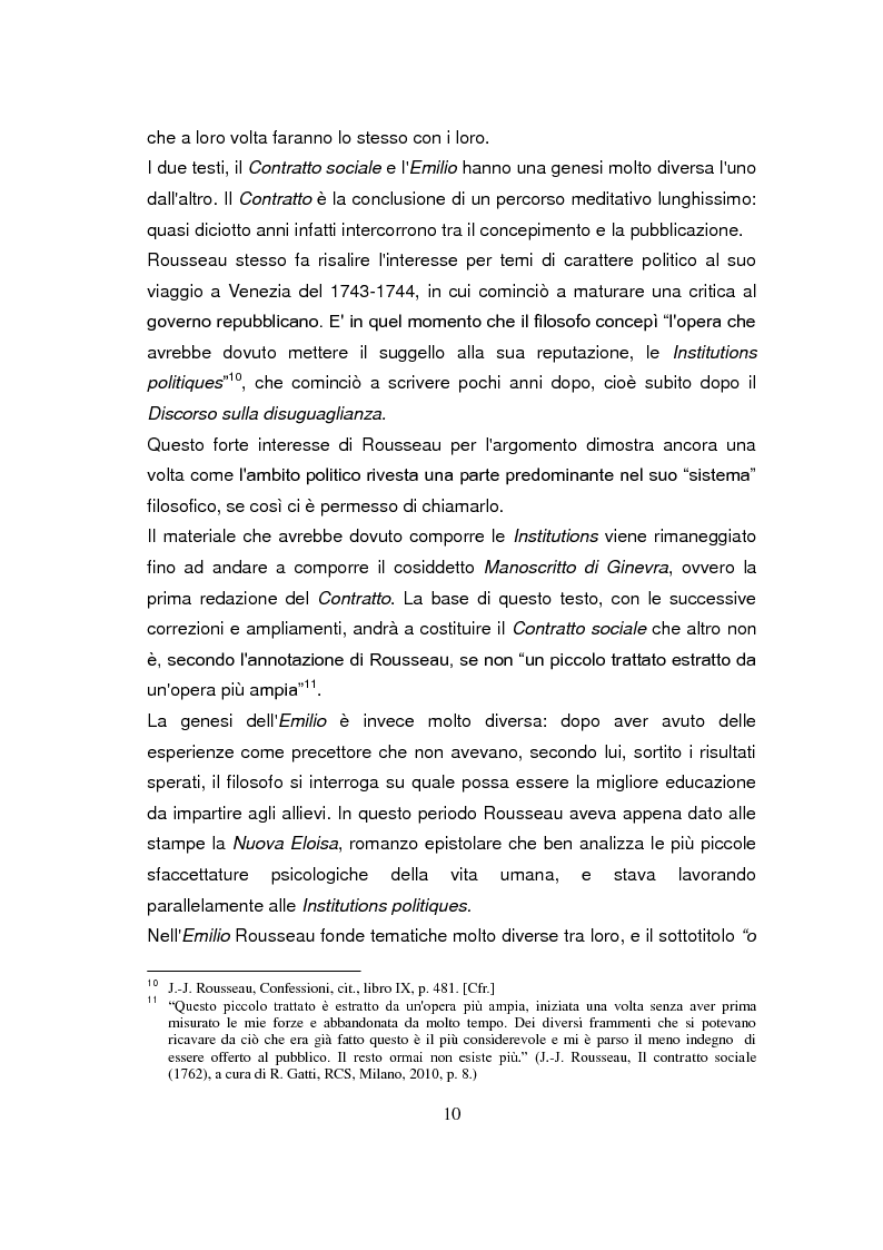 Anteprima della tesi: "Tutti i mali sono colpa vostra", politica ed educazione nel progetto di Rousseau, Pagina 7