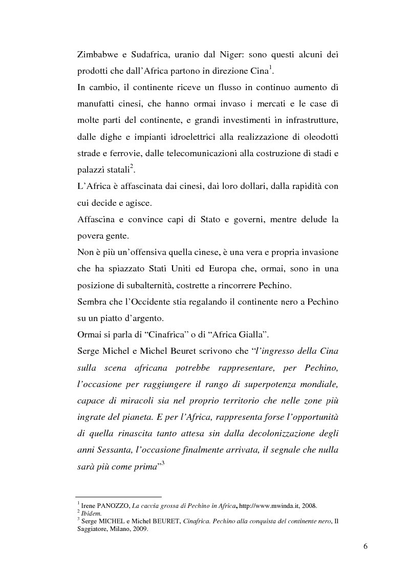 Anteprima della tesi: La Cina invade l'Africa. Storia, caratteristiche e conseguenze di un fenomeno epocale, Pagina 3