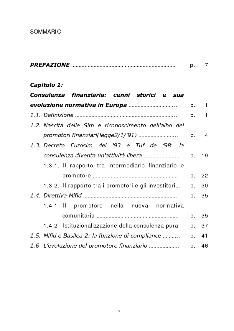 Indice della tesi: Promotore finanziario o Consulente fee only? Una possibile risposta la offre Fineco Bank, Pagina 1