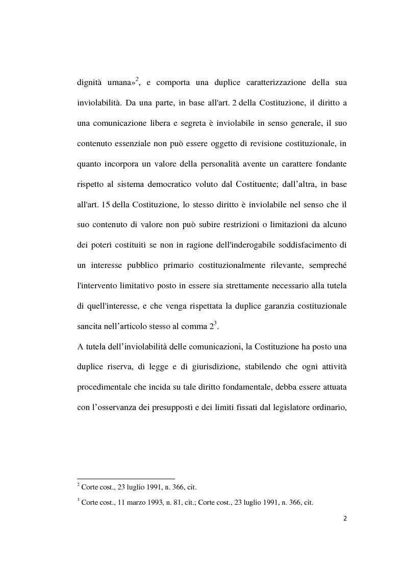Anteprima della tesi: Intercettazioni di comunicazioni e videoregistrazioni, Pagina 3