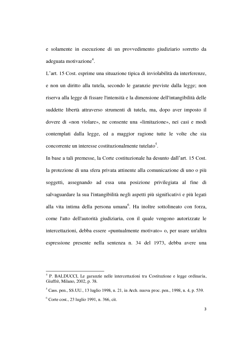 Anteprima della tesi: Intercettazioni di comunicazioni e videoregistrazioni, Pagina 4