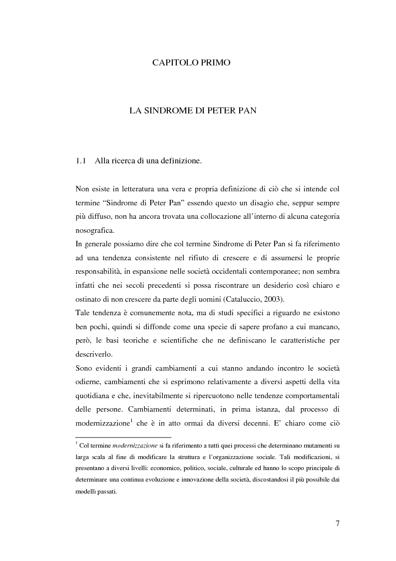 Anteprima della tesi: La sindrome di Pete Pan ed il Disturbo Narcisistico di Personalità - Proprietà Psicometriche della Peter Pan Scale (PPS), Pagina 5