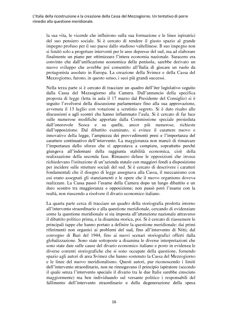 Anteprima della tesi: L'Italia della ricostruzione e la creazione della Cassa del Mezzogiorno. Un tentativo di porre rimedio alla questione meridionale., Pagina 8