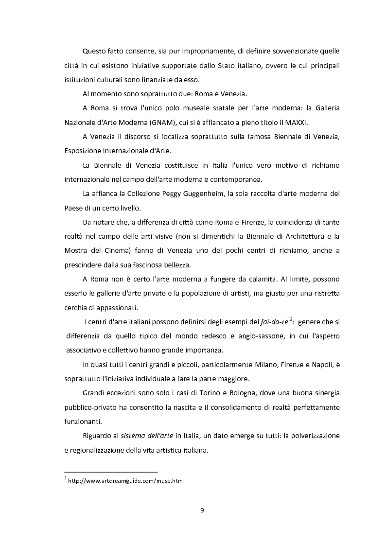 Anteprima della tesi: Centro Arte Moderna e Contemporanea, IL CAMeC di Spezia: Ricerca sulle modalità di gestione museale e valorizzazione del patrimonio artistico., Pagina 7