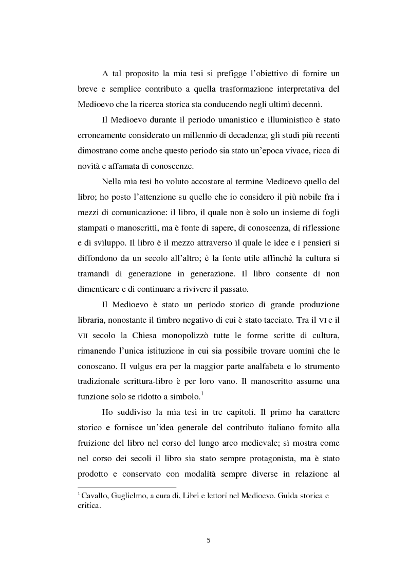 Anteprima della tesi: Il libro nel Medioevo, Pagina 3