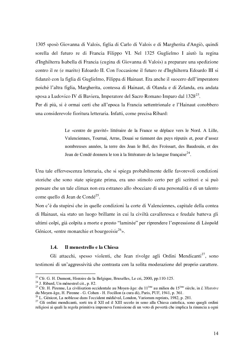 Anteprima della tesi: Jean de Condé: un menestrello alla corte di Guglielmo I di Hainaut, Pagina 11