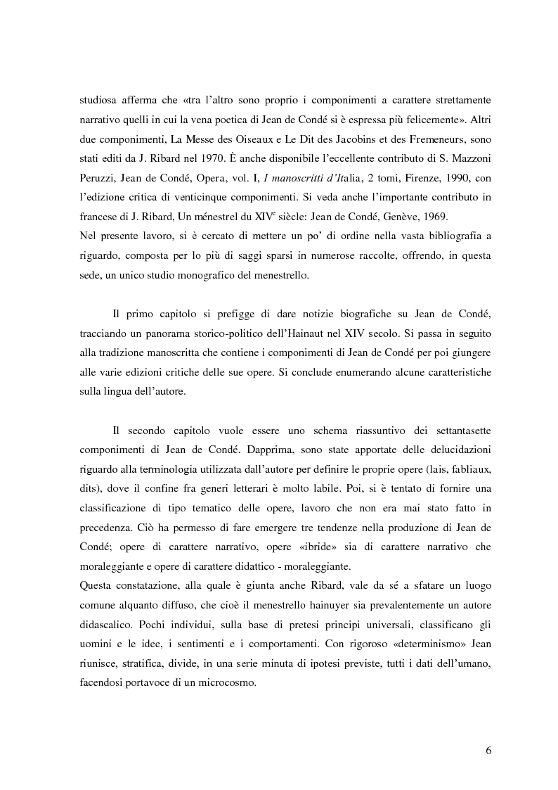Anteprima della tesi: Jean de Condé: un menestrello alla corte di Guglielmo I di Hainaut, Pagina 3