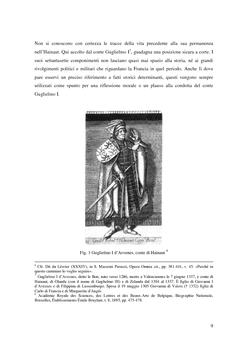 Anteprima della tesi: Jean de Condé: un menestrello alla corte di Guglielmo I di Hainaut, Pagina 6