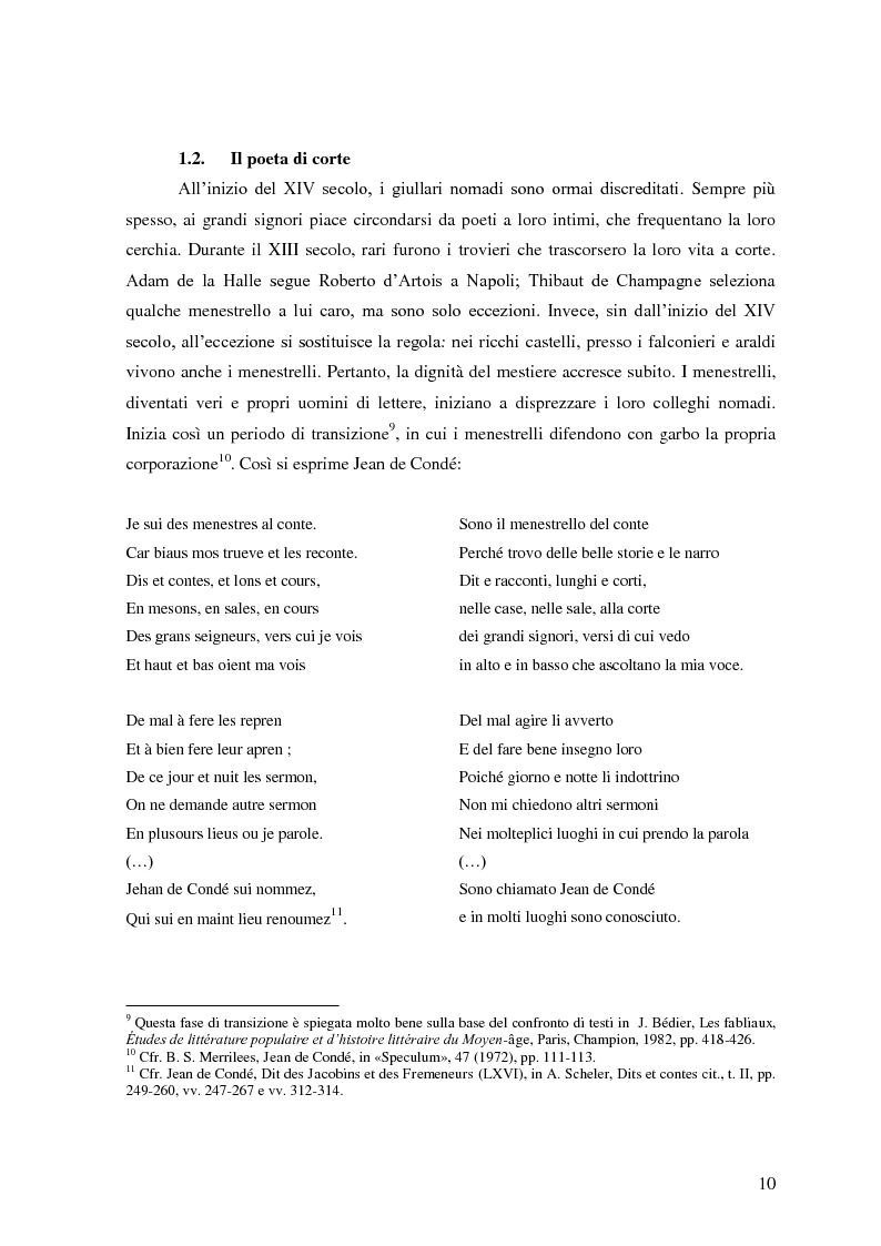 Anteprima della tesi: Jean de Condé: un menestrello alla corte di Guglielmo I di Hainaut, Pagina 7