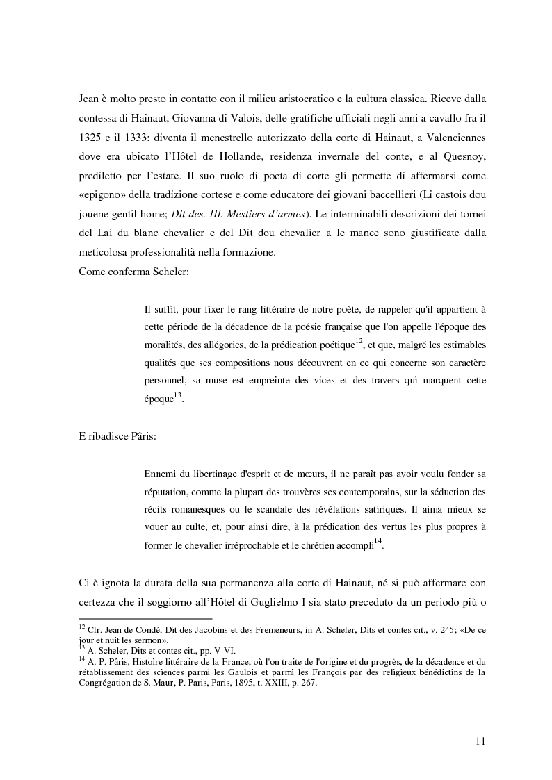 Anteprima della tesi: Jean de Condé: un menestrello alla corte di Guglielmo I di Hainaut, Pagina 8