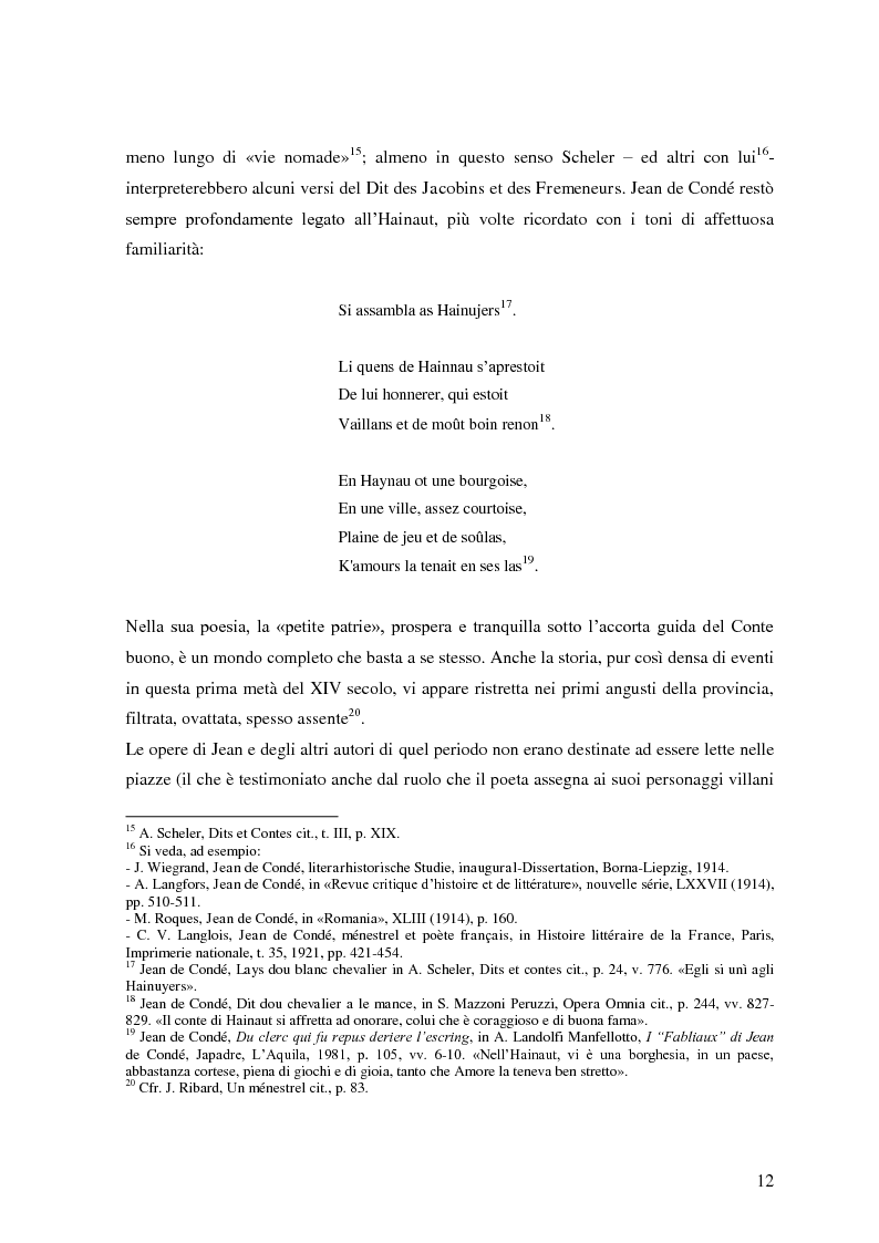 Anteprima della tesi: Jean de Condé: un menestrello alla corte di Guglielmo I di Hainaut, Pagina 9