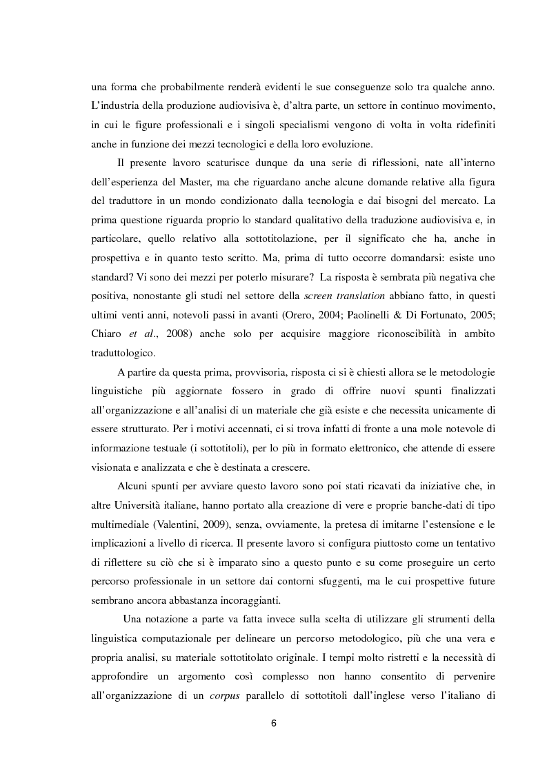 Anteprima della tesi: Dai sottotitoli ai corpora paralleli: un percorso metodologico, Pagina 3