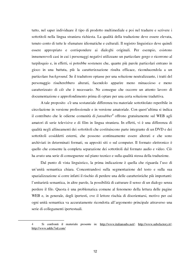 Anteprima della tesi: Dai sottotitoli ai corpora paralleli: un percorso metodologico, Pagina 9