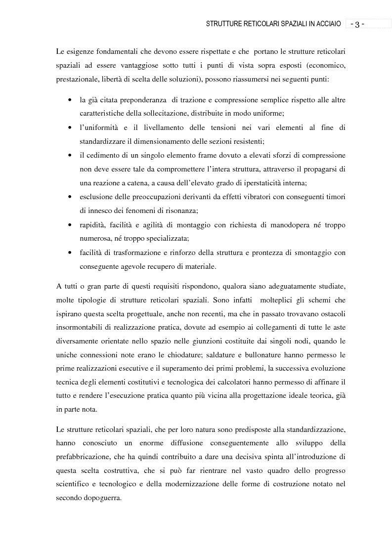 Anteprima della tesi: Strutture reticolari spaziali in acciaio: tipologie, metodi di calcolo ed esempi applicativi, Pagina 3