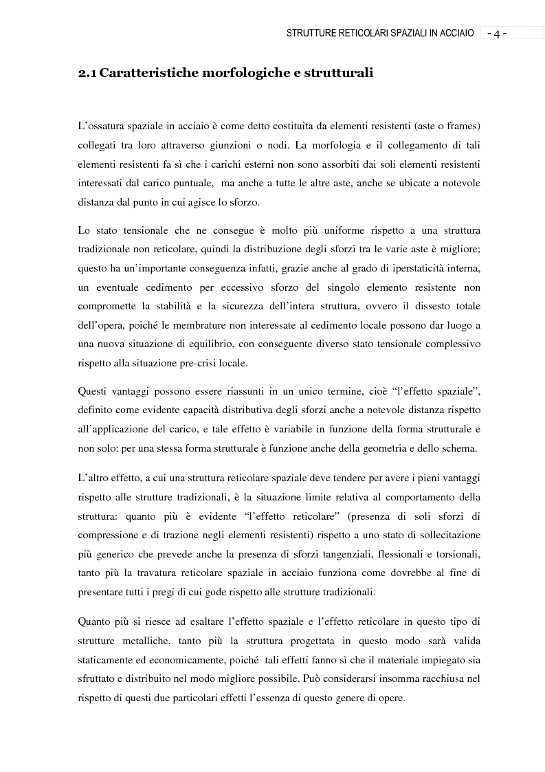 Anteprima della tesi: Strutture reticolari spaziali in acciaio: tipologie, metodi di calcolo ed esempi applicativi, Pagina 4