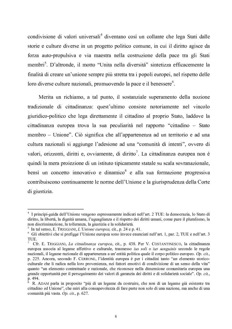 Anteprima della tesi: Cittadinanza sociale europea e mobilità studentesca, Pagina 5