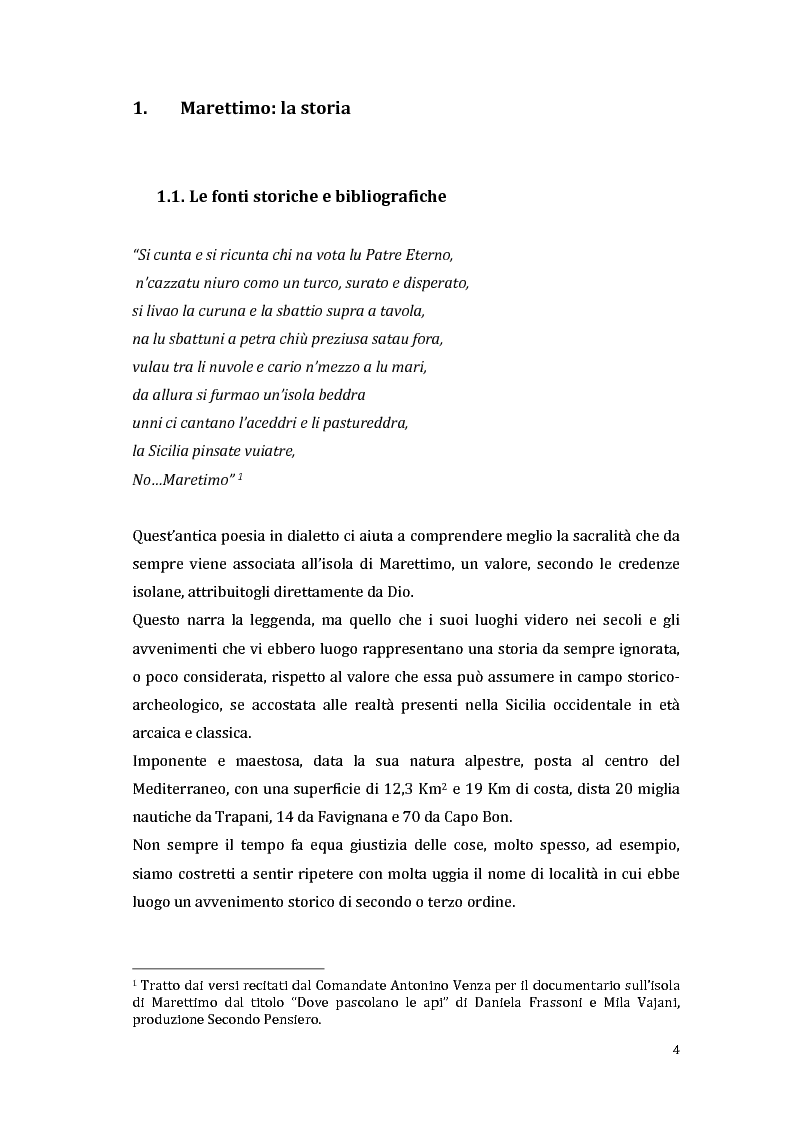 Anteprima della tesi: Indagini Archeologiche Strumentali nelle Acque di Marettimo, Pagina 3