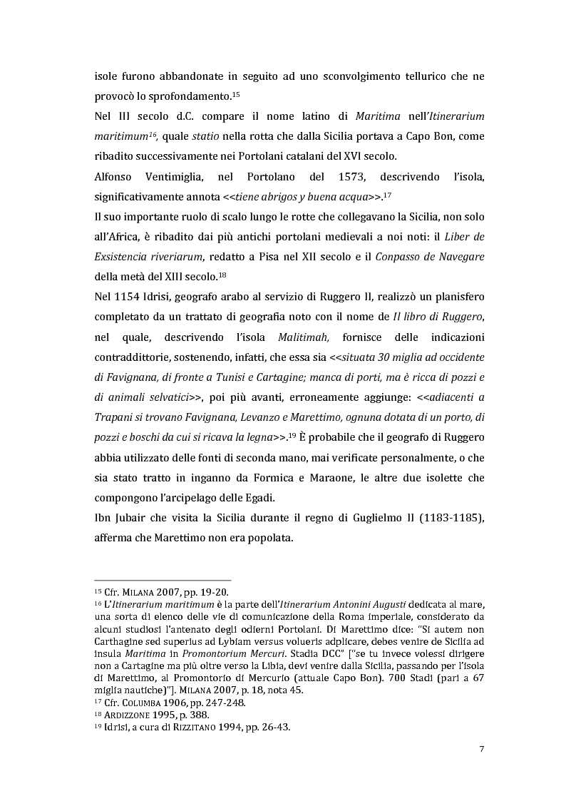 Anteprima della tesi: Indagini Archeologiche Strumentali nelle Acque di Marettimo, Pagina 6