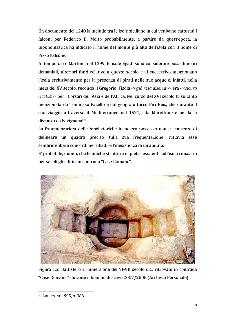 Anteprima della tesi: Indagini Archeologiche Strumentali nelle Acque di Marettimo, Pagina 7