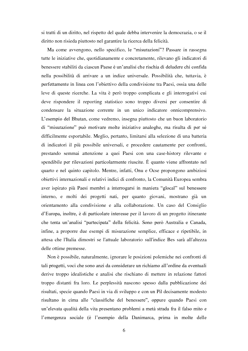 Anteprima della tesi: "Misurare la felicità": opportunità e limiti degli indici di benessere tra Pil e democrazia, Pagina 4