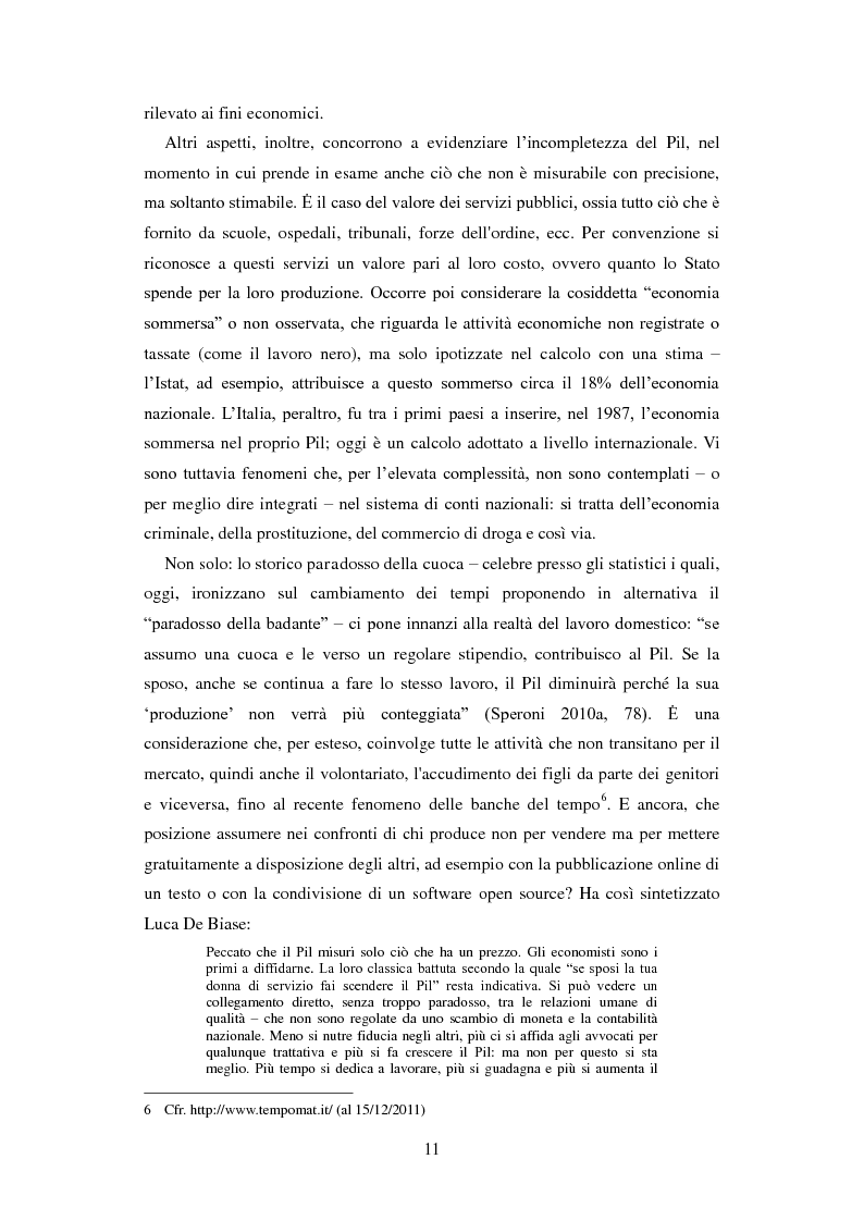 Anteprima della tesi: "Misurare la felicità": opportunità e limiti degli indici di benessere tra Pil e democrazia, Pagina 9