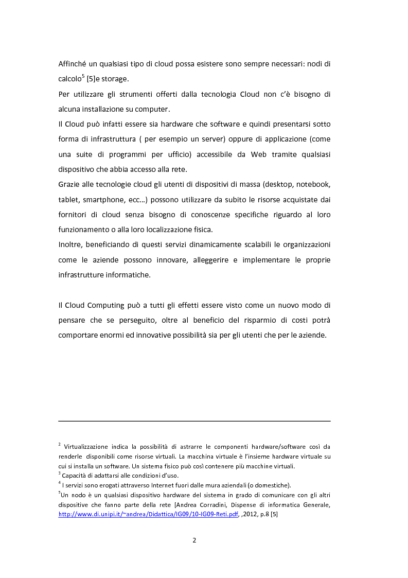 Anteprima della tesi: Cloud Computing: aspetti legati alla sicurezza e all'economia, Pagina 3
