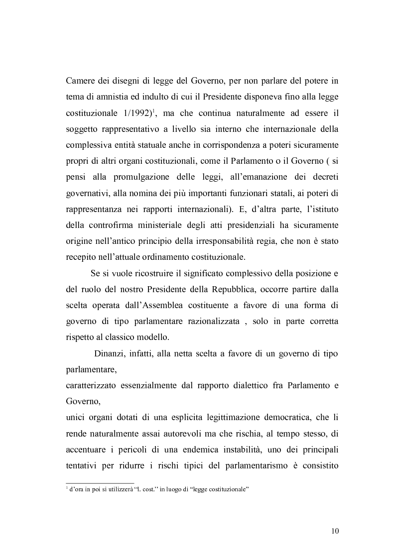 Anteprima della tesi: Il presidente della repubblica, Pagina 3