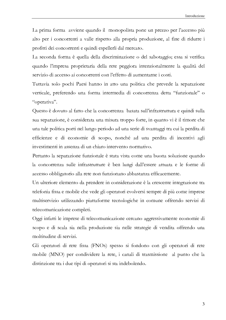 Anteprima della tesi: Integrazione verticale e orizzontale nel Settore Telecomunicativo: Funzione di Costo e modellizzazione della Struttura del Capitale., Pagina 4