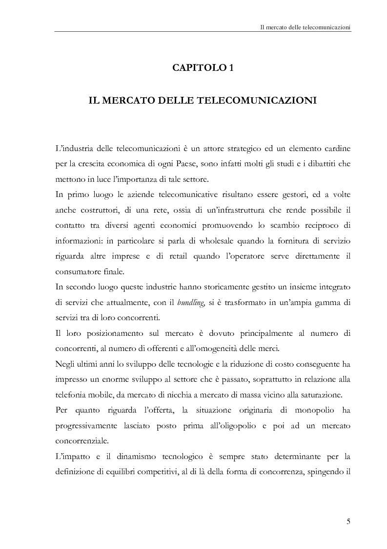 Anteprima della tesi: Integrazione verticale e orizzontale nel Settore Telecomunicativo: Funzione di Costo e modellizzazione della Struttura del Capitale., Pagina 6