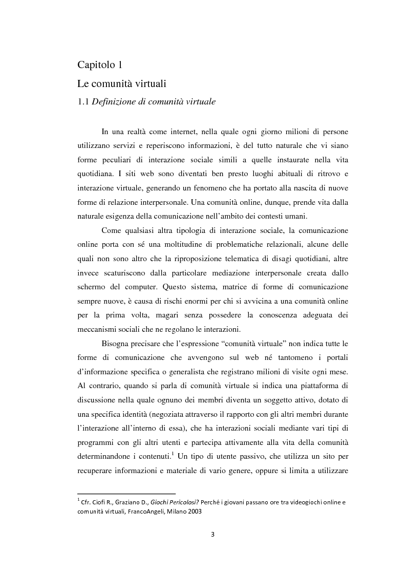 Anteprima della tesi: Comunità virtuali e bullismo, Pagina 4
