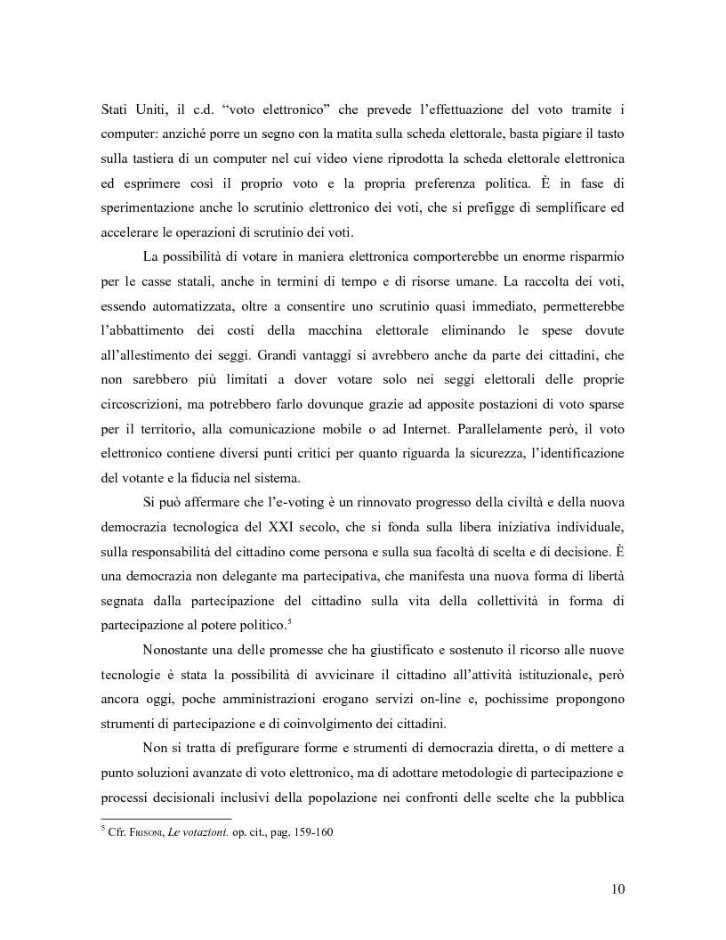 Estratto dalla tesi: E-democracy nella realtà italiana ed europea