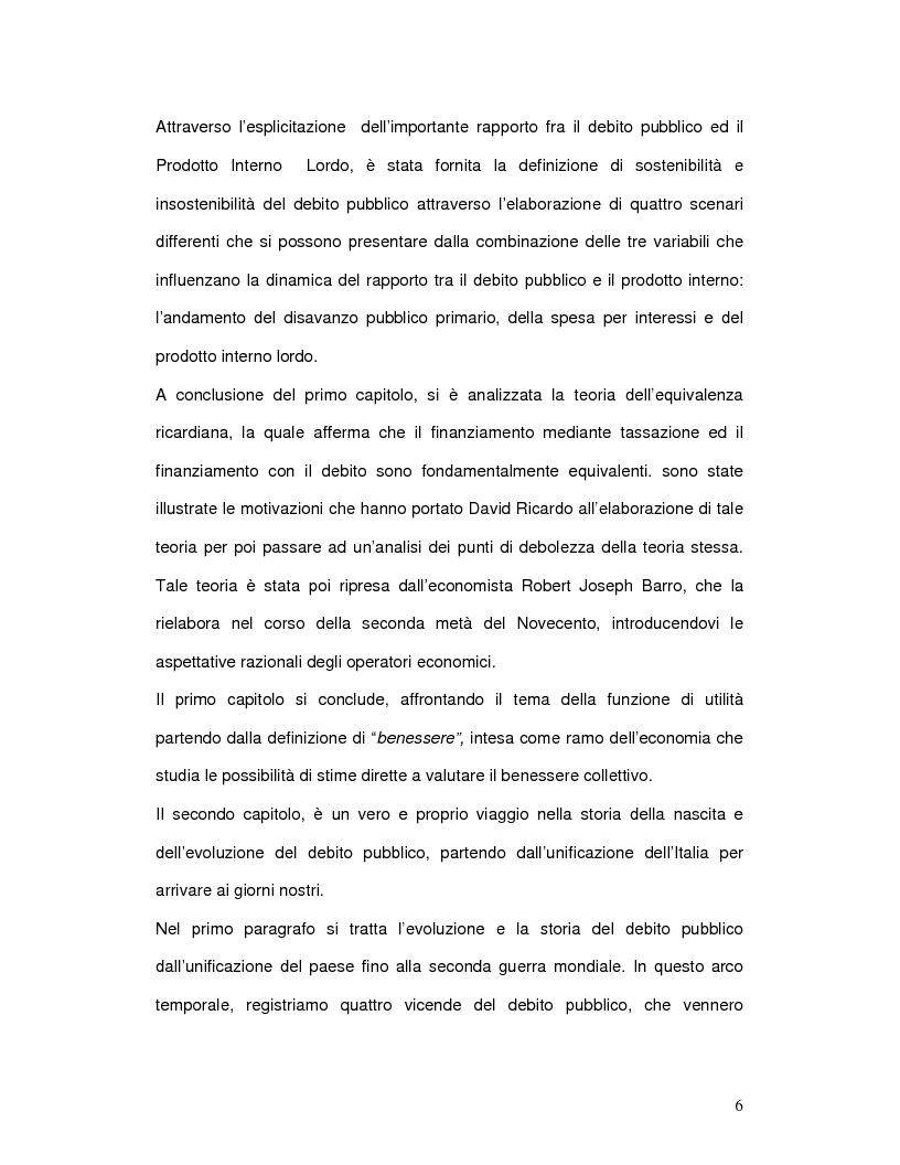 Anteprima della tesi: Il debito pubblico italiano: origini, teorie, problematiche ed alternative, Pagina 3
