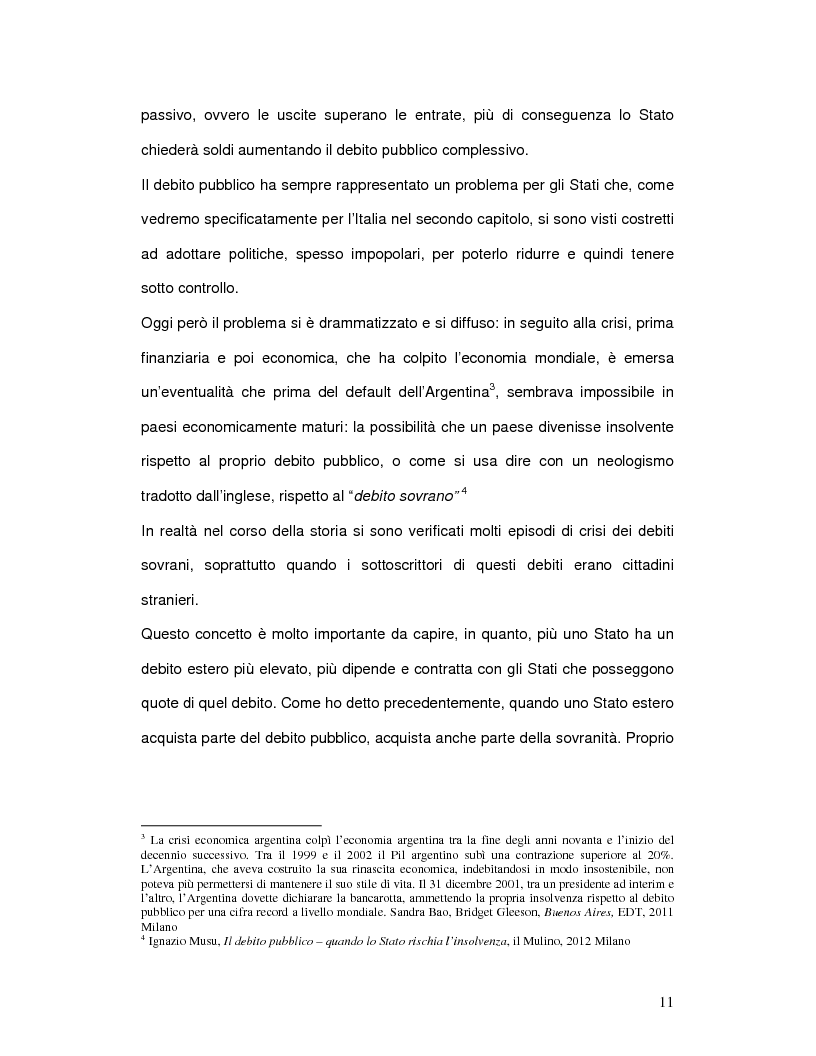 Anteprima della tesi: Il debito pubblico italiano: origini, teorie, problematiche ed alternative, Pagina 8