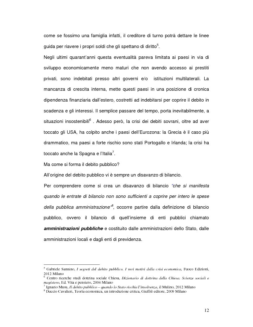 Anteprima della tesi: Il debito pubblico italiano: origini, teorie, problematiche ed alternative, Pagina 9