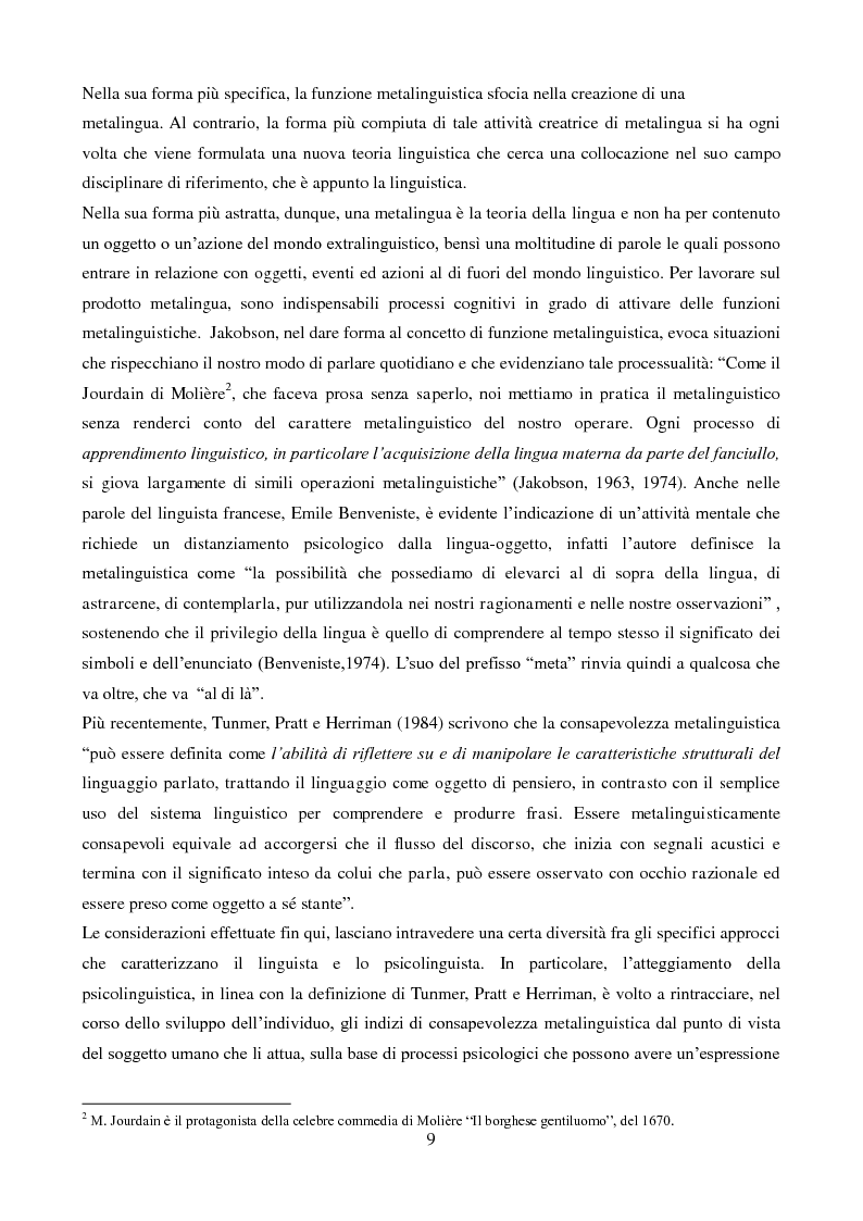 Anteprima della tesi: Effetti a lungo termine del bilinguismo precoce sulle capacità metalinguistiche. Uno studio su giovani adulti, Pagina 5