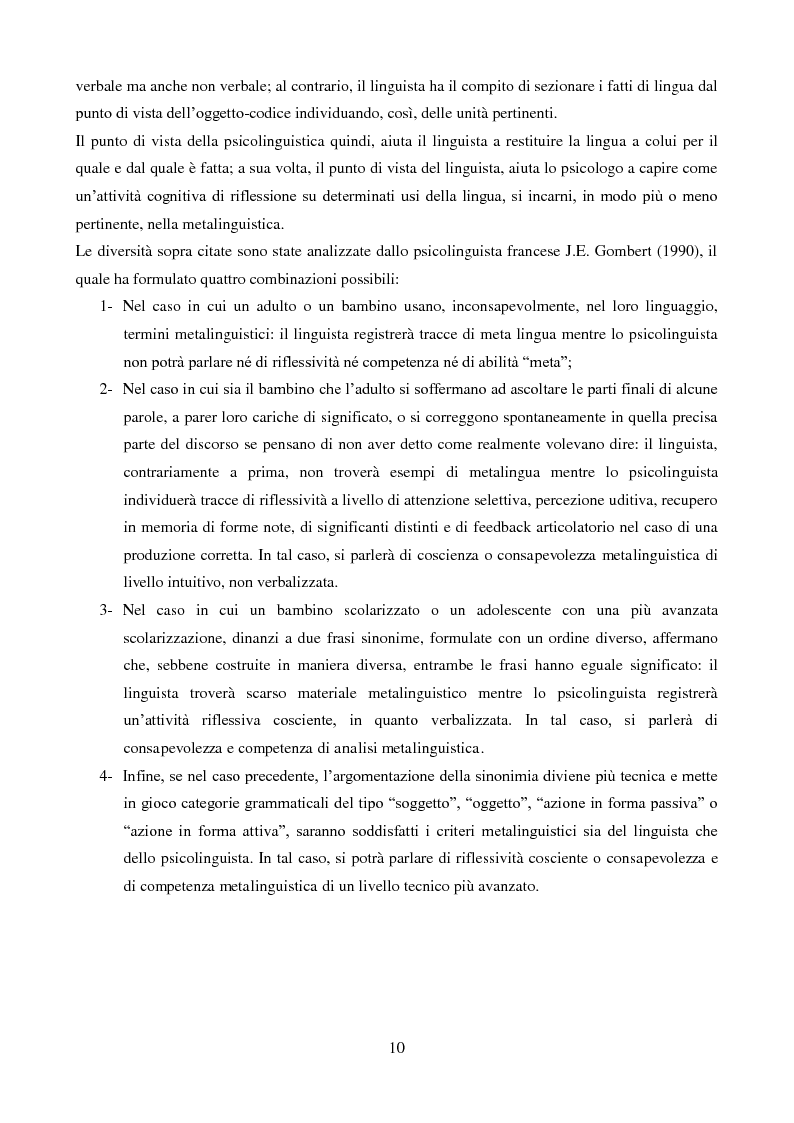 Anteprima della tesi: Effetti a lungo termine del bilinguismo precoce sulle capacità metalinguistiche. Uno studio su giovani adulti, Pagina 6
