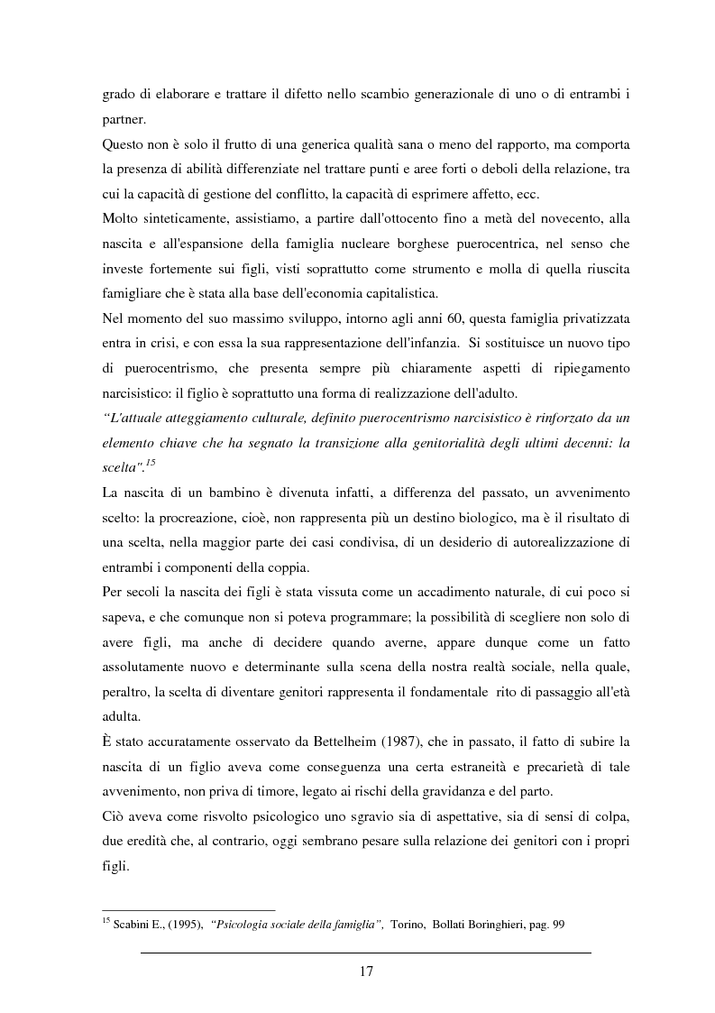 Anteprima della tesi: Figli biologici ed adottivi: destabilizzazioni e momenti di crisi, prevenzione e riparazione, Pagina 14