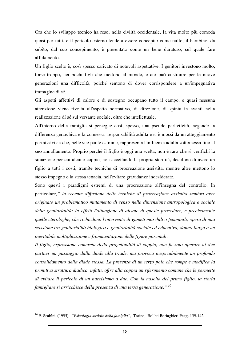 Anteprima della tesi: Figli biologici ed adottivi: destabilizzazioni e momenti di crisi, prevenzione e riparazione, Pagina 15
