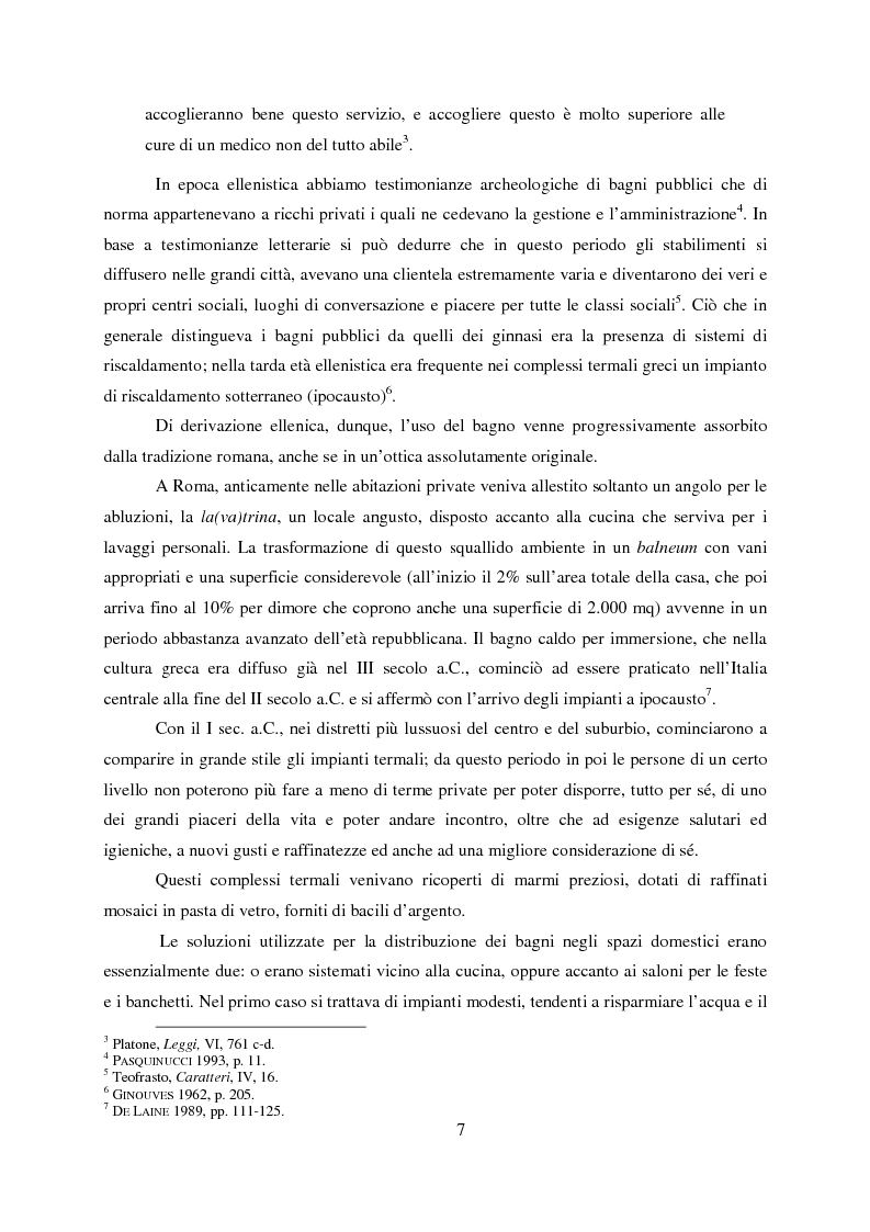 Anteprima della tesi: Terme Romane e Vita Quotidiana, Pagina 8