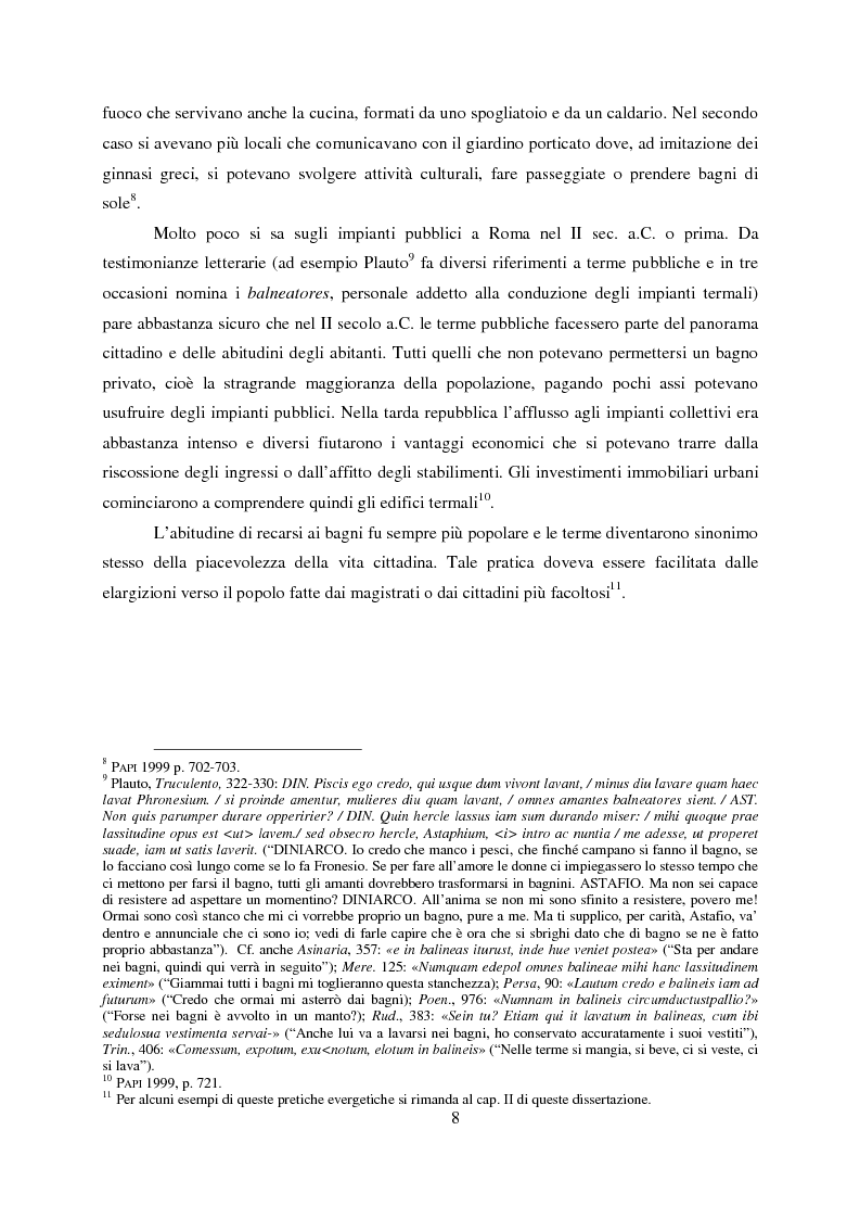 Anteprima della tesi: Terme Romane e Vita Quotidiana, Pagina 9