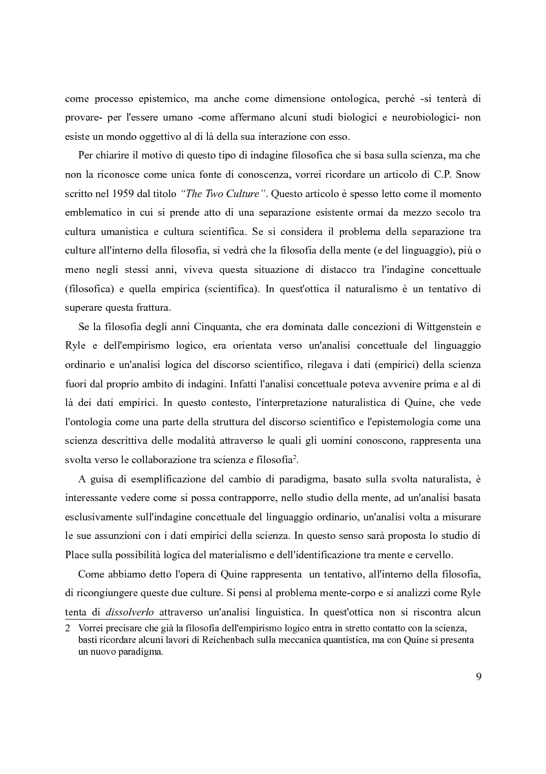 Anteprima della tesi: Neurobiologia e naturalismo. Una sintesi filosofica., Pagina 5