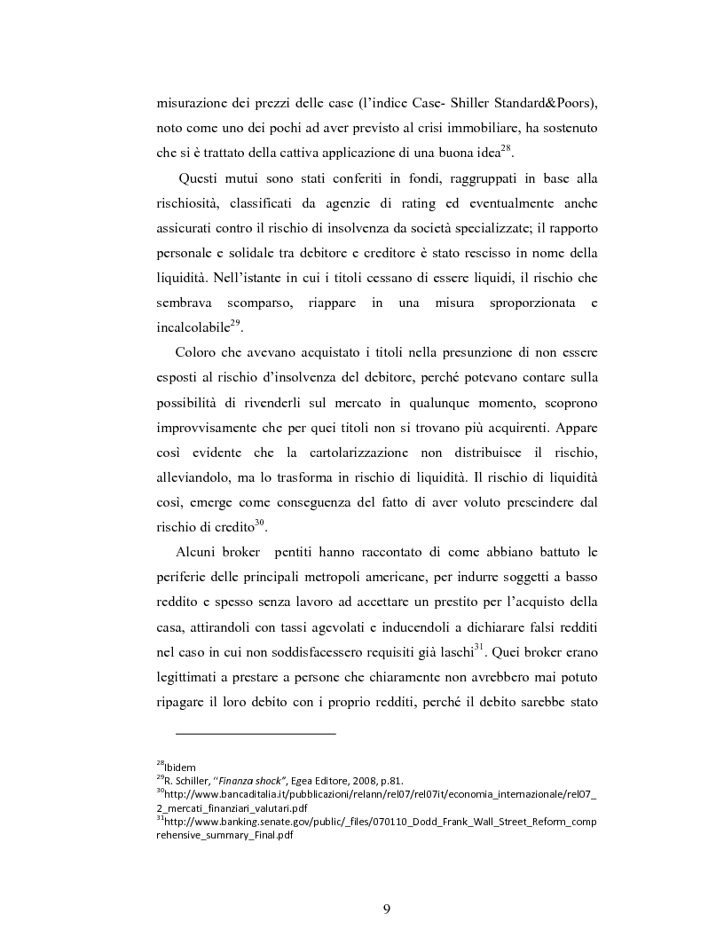 Anteprima della tesi: La crisi dei mutui subprime e il salvataggio delle banche americane , Pagina 10