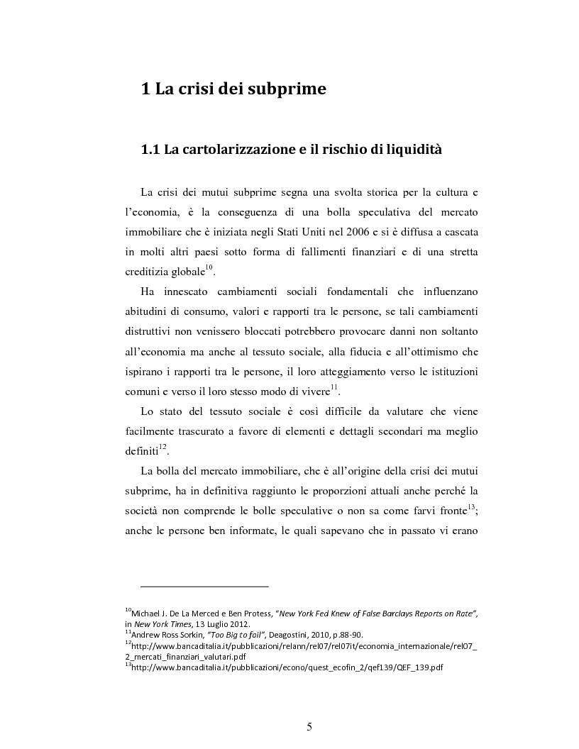 Anteprima della tesi: La crisi dei mutui subprime e il salvataggio delle banche americane , Pagina 6