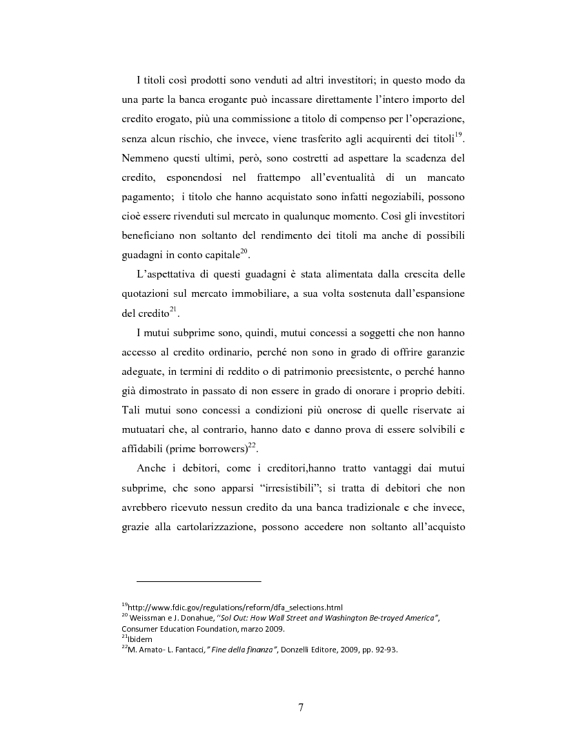 Anteprima della tesi: La crisi dei mutui subprime e il salvataggio delle banche americane , Pagina 8