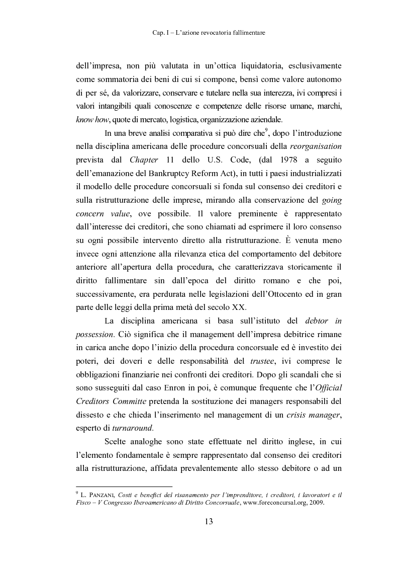 Estratto dalla tesi: L'Azione Revocatoria Fallimentare dopo la Riforma