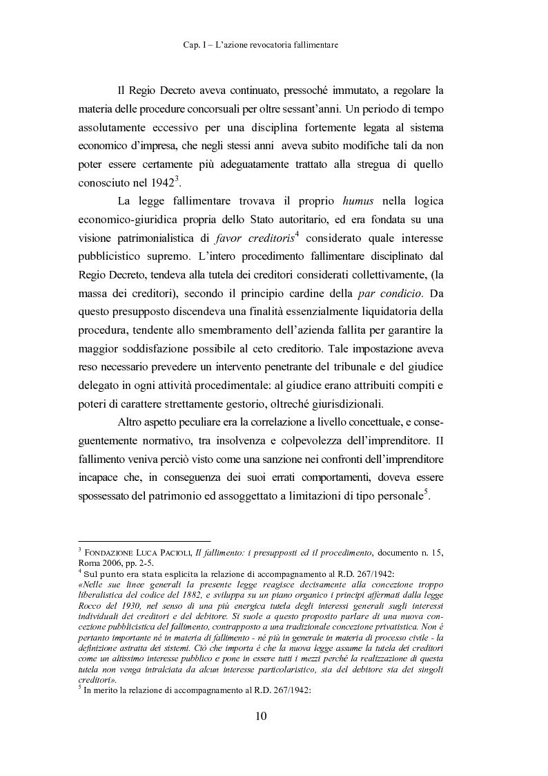 Anteprima della tesi: L'Azione Revocatoria Fallimentare dopo la Riforma, Pagina 10